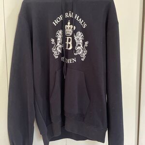 Hofbräuhaus München Women’s Navy Hoodie Oktoberfest Pullover Size Large NWT